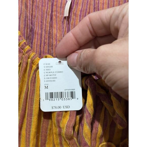 NWT Free People Women's Multicolor Best On The Beach Tunic Top Size Medium - Picture 7 of 9